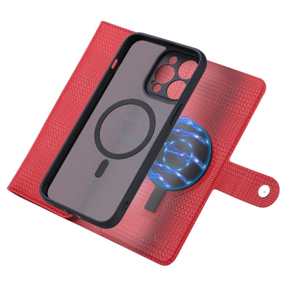 For iPhone 13 Pro ViLi GHB Series MagSafe Magnetic Zipper Leather Phone Case(Red) - iPhone 13 Pro Cases by ViLi | Online Shopping South Africa | PMC Jewellery | Buy Now Pay Later Mobicred