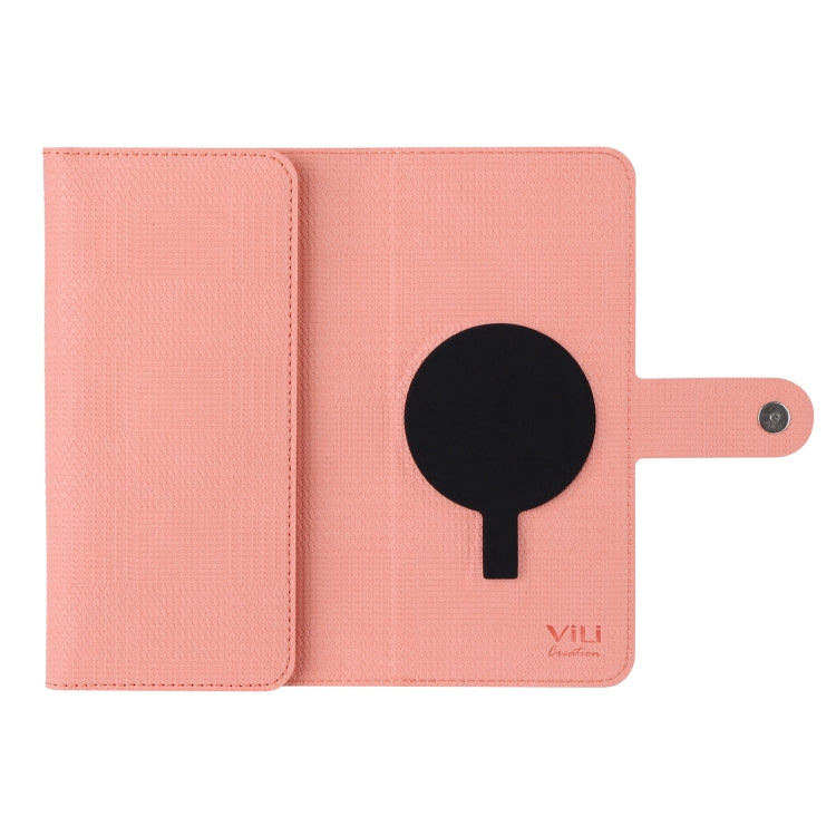 For iPhone 14 ViLi GHB Series MagSafe Magnetic Zipper Leather Phone Case(Pink) - iPhone 14 Cases by ViLi | Online Shopping South Africa | PMC Jewellery | Buy Now Pay Later Mobicred