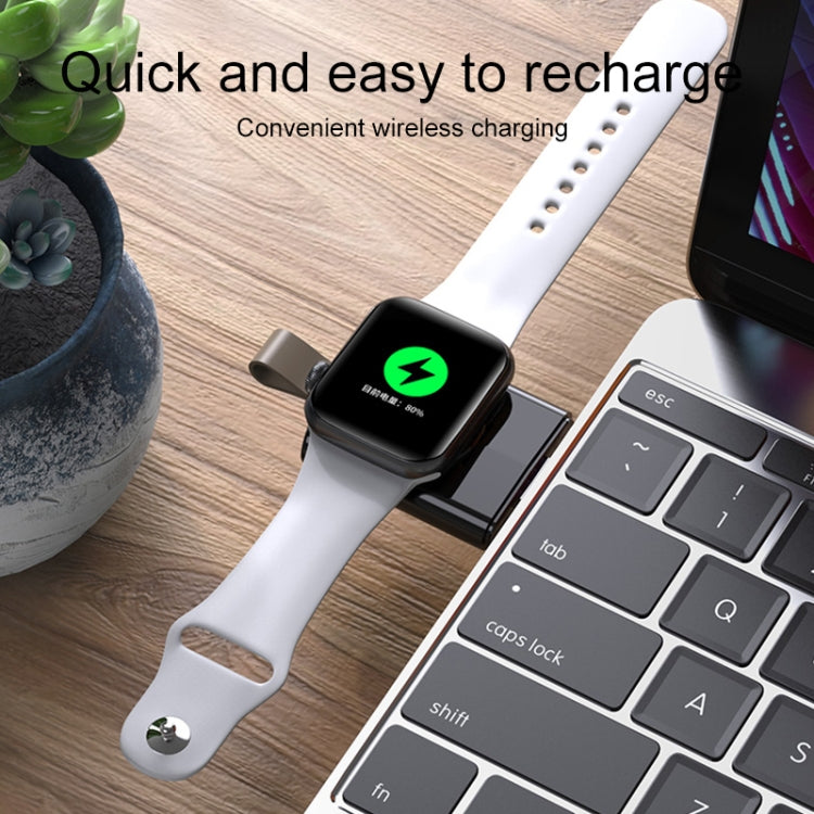 For Apple Watch Series USB Port Portable Magnetic Wireless Charger(Black) - Charger / Holder by PMC Jewellery | Online Shopping South Africa | PMC Jewellery | Buy Now Pay Later Mobicred