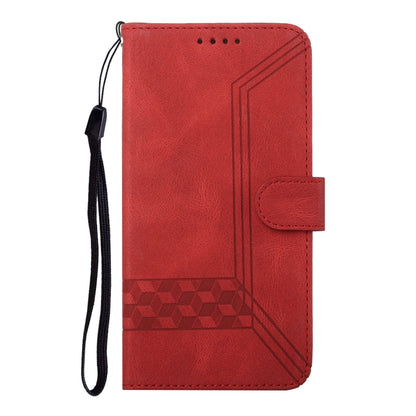 For iPhone SE 2024 Cubic Skin Feel Flip Leather Phone Case(Red) - More iPhone Cases by PMC Jewellery | Online Shopping South Africa | PMC Jewellery | Buy Now Pay Later Mobicred