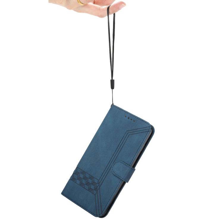 For iPhone 17 Air Cubic Skin Feel Flip Leather Phone Case(Blue) - free shipping - PMc TechLife - Order now!