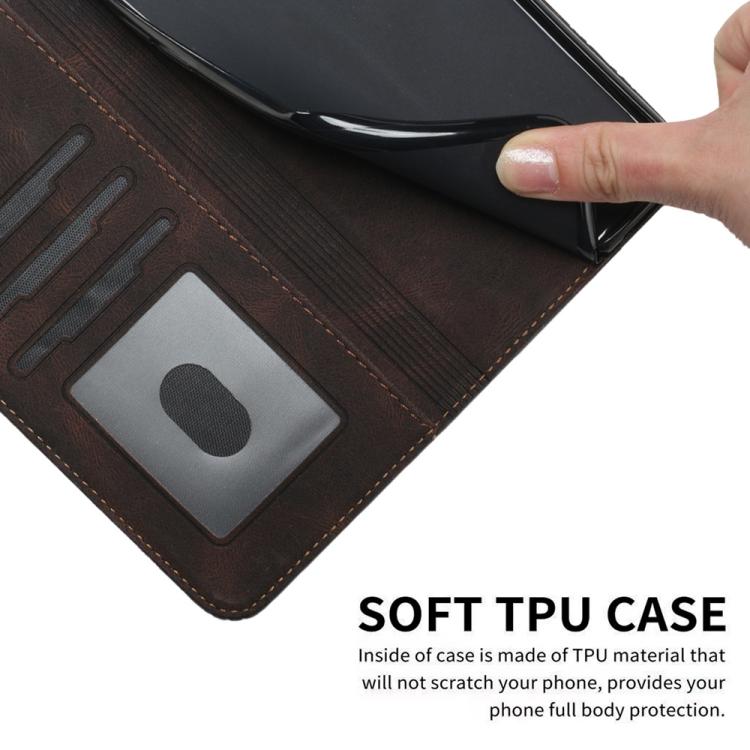 For iPhone 17 Cubic Skin Feel Flip Leather Phone Case(Brown) - free shipping - PMc TechLife - Order now!