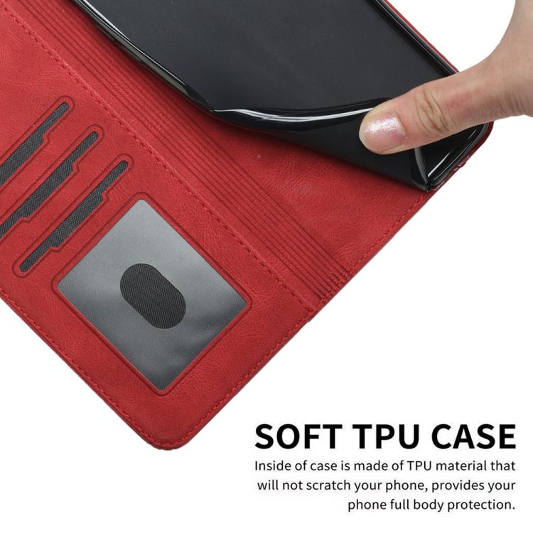 For iPhone 17 Pro Cubic Skin Feel Flip Leather Phone Case(Red) - free shipping - PMc TechLife - Order now!