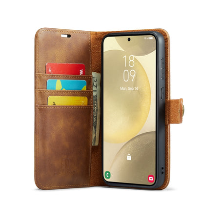 For Samsung Galaxy S24 5G DG.MING Crazy Horse Texture Detachable Magnetic Leather Case(Brown) - Galaxy S24 5G Cases by DG.MING | Online Shopping South Africa | PMC Jewellery | Buy Now Pay Later Mobicred