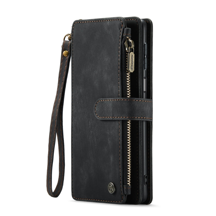 For Samsung Galaxy A23 CaseMe C30 Card Slots Zipper Wallet Leather Phone Case(Black) - Galaxy Phone Cases by CaseMe | Online Shopping South Africa | PMC Jewellery | Buy Now Pay Later Mobicred