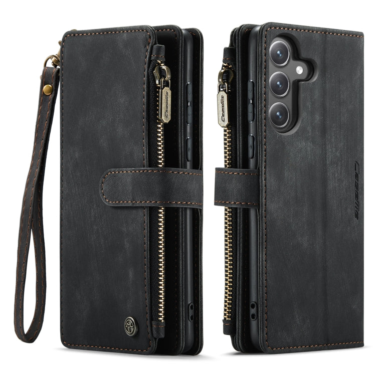 For Samsung Galaxy S23 FE CaseMe C30 Card Slots Zipper Wallet Leather Phone Case(Black) - Galaxy S23 FE 5G Cases by CaseMe | Online Shopping South Africa | PMC Jewellery | Buy Now Pay Later Mobicred