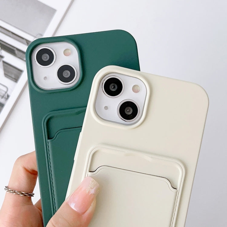 For iPhone 15 Plus Crossbody Lanyard Elastic Silicone Card Holder Phone Case(Dark Green) - iPhone 15 Plus Cases by PMC Jewellery | Online Shopping South Africa | PMC Jewellery