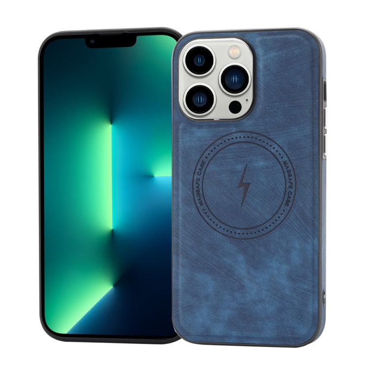 For iPhone 13 Pro Side PU Hybrid TPU Magsafe Phone Case(Blue) - iPhone 13 Pro Cases by PMC TechLife | Online Shopping South Africa | PMC TechLife | Buy Now Pay Later Mobicred