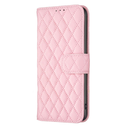 For Motorola Moto G14 4G Diamond Lattice Wallet Flip Leather Phone Case(Pink) - Motorola Cases by PMC Jewellery | Online Shopping South Africa | PMC Jewellery | Buy Now Pay Later Mobicred