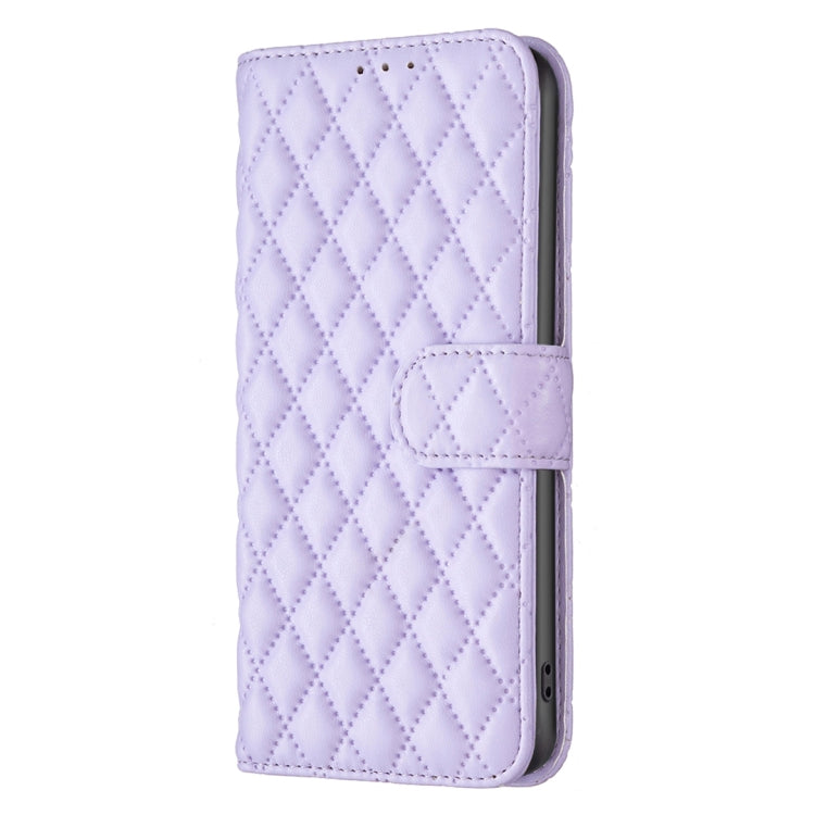 For Motorola Moto G84 Diamond Lattice Wallet Flip Leather Phone Case(Purple) - Motorola Cases by PMC Jewellery | Online Shopping South Africa | PMC Jewellery | Buy Now Pay Later Mobicred