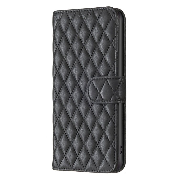 For Motorola Moto G84 Diamond Lattice Wallet Flip Leather Phone Case(Black) - Motorola Cases by PMC Jewellery | Online Shopping South Africa | PMC Jewellery | Buy Now Pay Later Mobicred