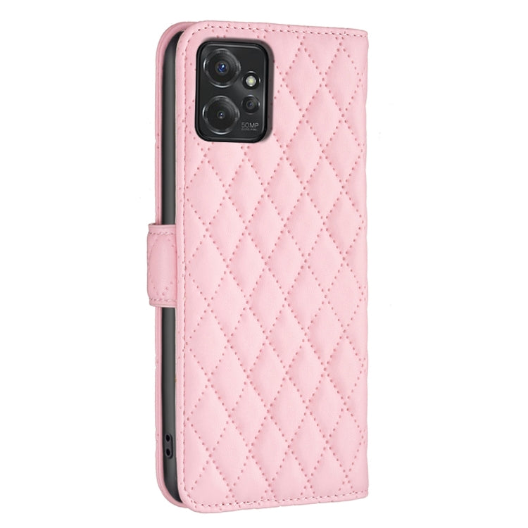 For Motorola Moto G Power 5G 2024 Diamond Lattice Wallet Flip Leather Phone Case(Pink) - Motorola Cases by PMC Jewellery | Online Shopping South Africa | PMC Jewellery | Buy Now Pay Later Mobicred