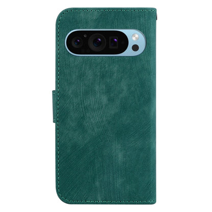 For Google Pixel 9 Pro Little Tiger Embossed Leather Phone Case(Green) - Google Cases by PMC Jewellery | Online Shopping South Africa | PMC Jewellery | Buy Now Pay Later Mobicred