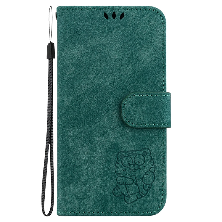 For Google Pixel 9 Little Tiger Embossed Leather Phone Case(Green) - Google Cases by PMC TechLife | Online Shopping South Africa | PMC TechLife | Buy Now Pay Later Mobicred