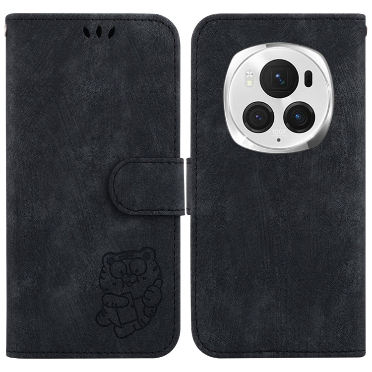 For Honor Magic6 Pro Little Tiger Embossed Leather Phone Case(Black) - Honor Cases by PMC Jewellery | Online Shopping South Africa | PMC Jewellery | Buy Now Pay Later Mobicred