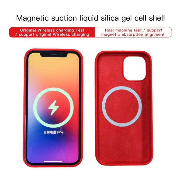 For iPhone 14 Plus MagSafe Liquid Silicone Full Coverage Phone Case(Wine Red) - iPhone 14 Plus Cases by PMC Jewellery | Online Shopping South Africa | PMC Jewellery