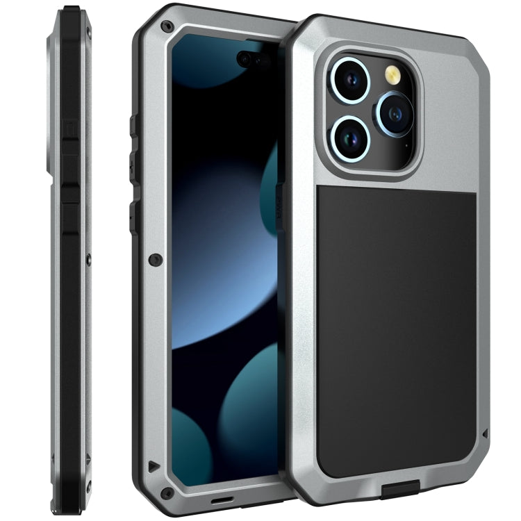 For iPhone 15 Pro Max Shockproof Life Waterproof Dust-proof Metal + Silicone Phone Case(Silver) - iPhone 15 Pro Max Cases by PMC Jewellery | Online Shopping South Africa | PMC Jewellery | Buy Now Pay Later Mobicred