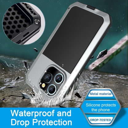 For iPhone 15 Pro Max Shockproof Life Waterproof Dust-proof Metal + Silicone Phone Case(Silver) - iPhone 15 Pro Max Cases by PMC Jewellery | Online Shopping South Africa | PMC Jewellery | Buy Now Pay Later Mobicred