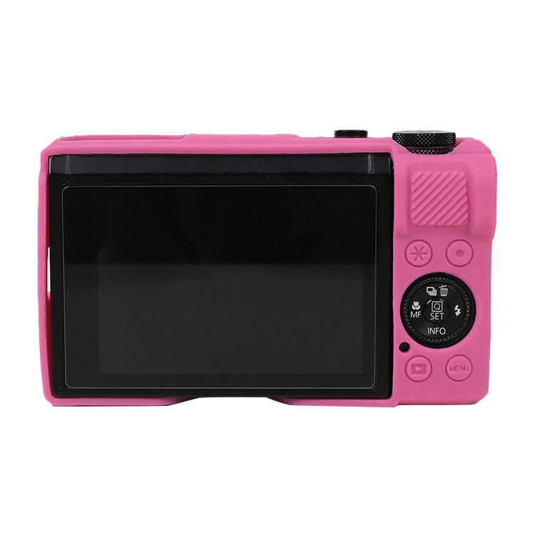 For Canon PowerShot G7 X Mark III / G7X3 Soft Silicone Protective Case with Lens Cover(Rose Red) - Protective Case by PMC Jewellery | Online Shopping South Africa | PMC Jewellery