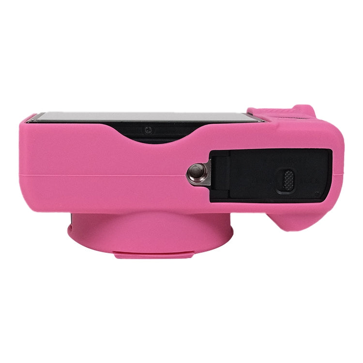 For Canon PowerShot G7 X Mark III / G7X3 Soft Silicone Protective Case with Lens Cover(Rose Red) - Protective Case by PMC Jewellery | Online Shopping South Africa | PMC Jewellery