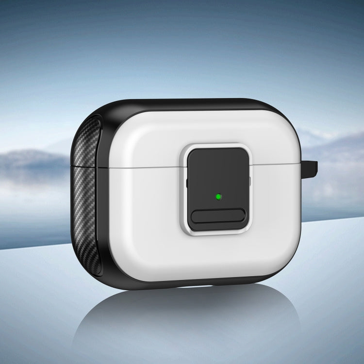 For AirPods Pro TPU + PC Wireless Earphones Case with Magnetic Switch(White) - For AirPods Pro by PMC Jewellery | Online Shopping South Africa | PMC Jewellery | Buy Now Pay Later Mobicred