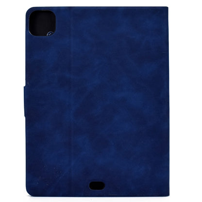 For iPad Air 2022 10.9 Cowhide Texture Leather Smart Tablet Case(Blue) - iPad Air (2022) / (2020) 10.9 Cases by PMC Jewellery | Online Shopping South Africa | PMC Jewellery