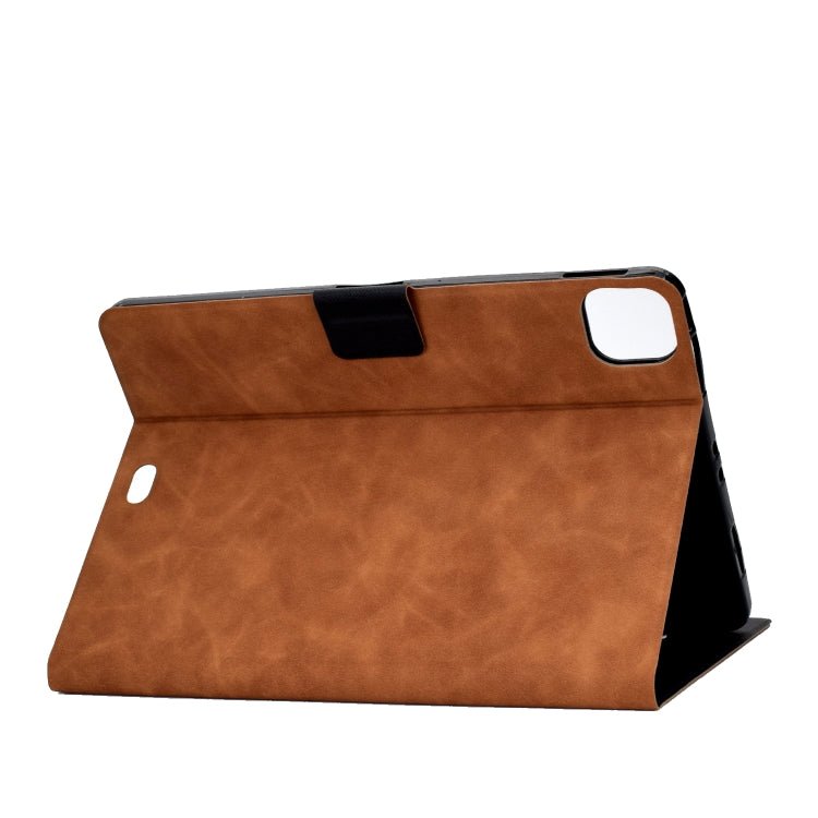 For iPad Pro 11 2024 Cowhide Texture Leather Smart Tablet Case(Brown) - iPad Pro 11 2024 Cases by PMC Jewellery | Online Shopping South Africa | PMC Jewellery | Buy Now Pay Later Mobicred