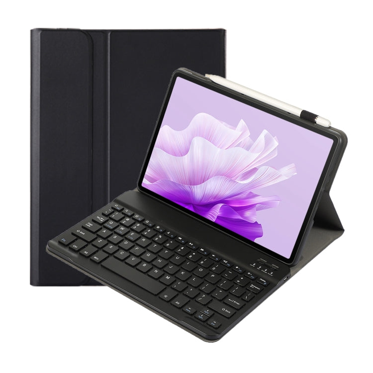 For Huawei MatePad 11.5 2023 AH17 Lambskin Texture Ultra-thin Detachable Bluetooth Keyboard Leather Case(Black) - Huawei Keyboard by PMC Jewellery | Online Shopping South Africa | PMC Jewellery