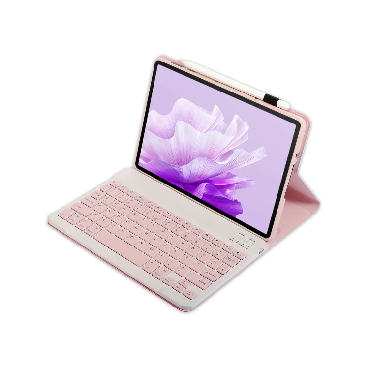 For Huawei MatePad 11.5 2023 AH17 Lambskin Texture Ultra-thin Detachable Bluetooth Keyboard Leather Case(Pink) - Huawei Keyboard by PMC Jewellery | Online Shopping South Africa | PMC Jewellery