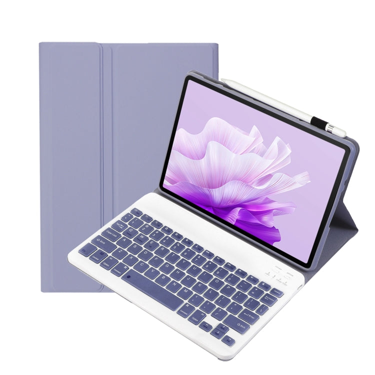 For Huawei MatePad 11.5 2023 AH17 Lambskin Texture Ultra-thin Detachable Bluetooth Keyboard Leather Case(Purple) - Huawei Keyboard by PMC Jewellery | Online Shopping South Africa | PMC Jewellery