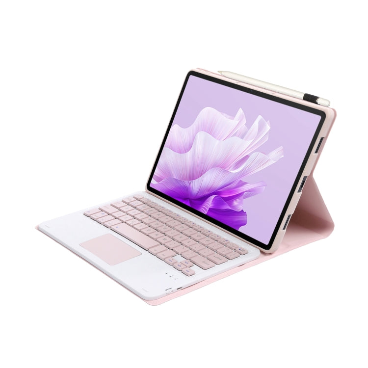 For Huawei MatePad 11.5 2023 AH17-A Lambskin Texture Ultra-thin Detachable Bluetooth Keyboard Leather Case with Touchpad(Pink) - Huawei Keyboard by PMC Jewellery | Online Shopping South Africa | PMC Jewellery