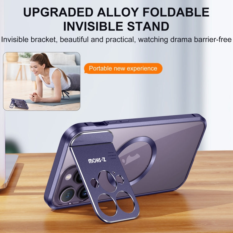 For iPhone 15 Plus Aromatherapy Holder Single-sided MagSafe Magnetic Phone Case(Purple) - iPhone 15 Plus Cases by PMc TechLife | Online Shopping South Africa | PMc TechLife | Buy Now Pay Later Mobicred