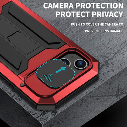 For iPhone 15 Plus R-JUST Sliding Camera IP54 Life Waterproof Holder Phone Case(Red) - iPhone 15 Plus Cases by R-JUST | Online Shopping South Africa | PMC Jewellery | Buy Now Pay Later Mobicred