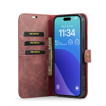 For iPhone 16 Pro Max DG.MING Crazy Horse Texture Detachable Magnetic Leather Phone Case(Red) - iPhone 16 Pro Max Cases by DG.MING | Online Shopping South Africa | PMC Jewellery | Buy Now Pay Later Mobicred