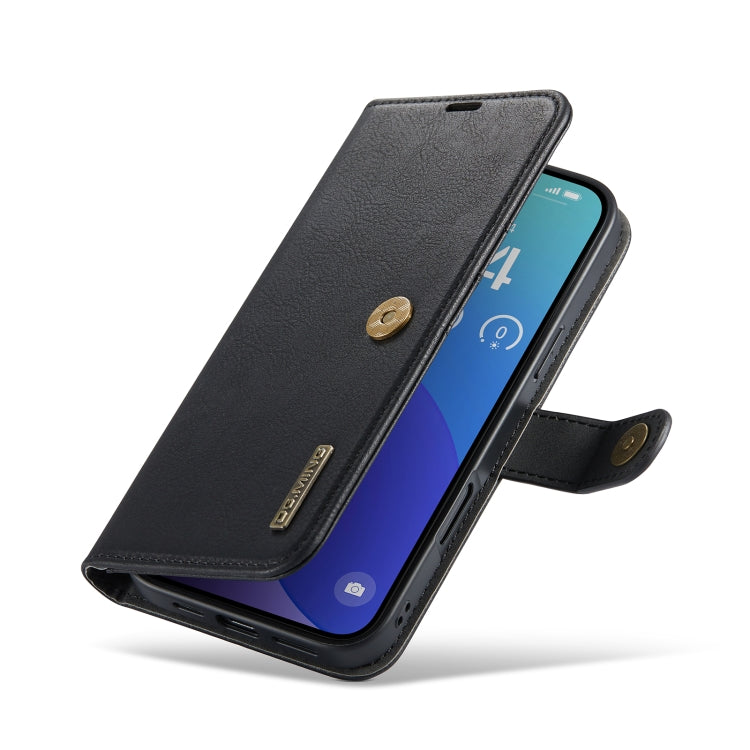 For iPhone 16 Pro DG.MING Crazy Horse Texture Detachable Magnetic Leather Phone Case(Black) - iPhone 16 Pro Cases by DG.MING | Online Shopping South Africa | PMC Jewellery | Buy Now Pay Later Mobicred