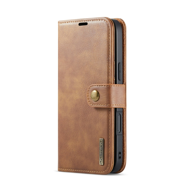 For iPhone 16 Plus DG.MING Crazy Horse Texture Detachable Magnetic Leather Phone Case(Brown) - free shipping - PMC Jewellery - Order now!