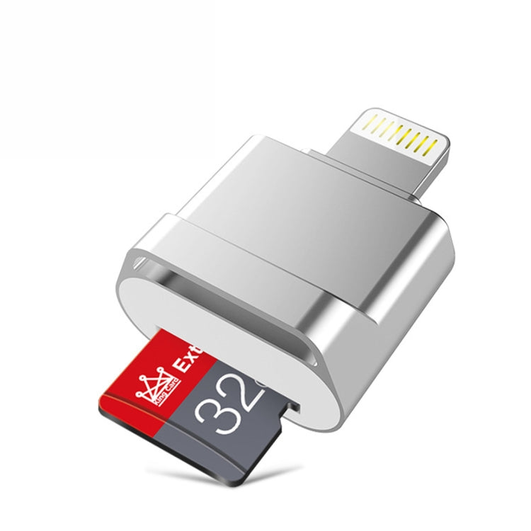 MicroDrive 8pin To TF Card Adapter Mini iPhone & iPad TF Card Reader, Capacity:64GB(Silver) -  by MICRODRIVE | Online Shopping South Africa | PMC Jewellery | Buy Now Pay Later Mobicred