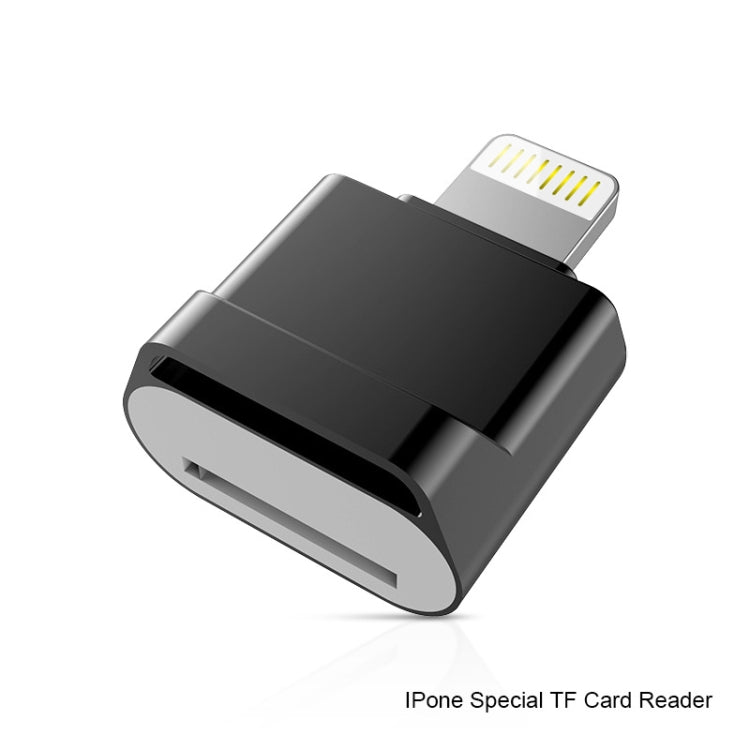 MicroDrive 8pin To TF Card Adapter Mini iPhone & iPad TF Card Reader, Capacity:128GB(Black) -  by MICRODRIVE | Online Shopping South Africa | PMC Jewellery | Buy Now Pay Later Mobicred