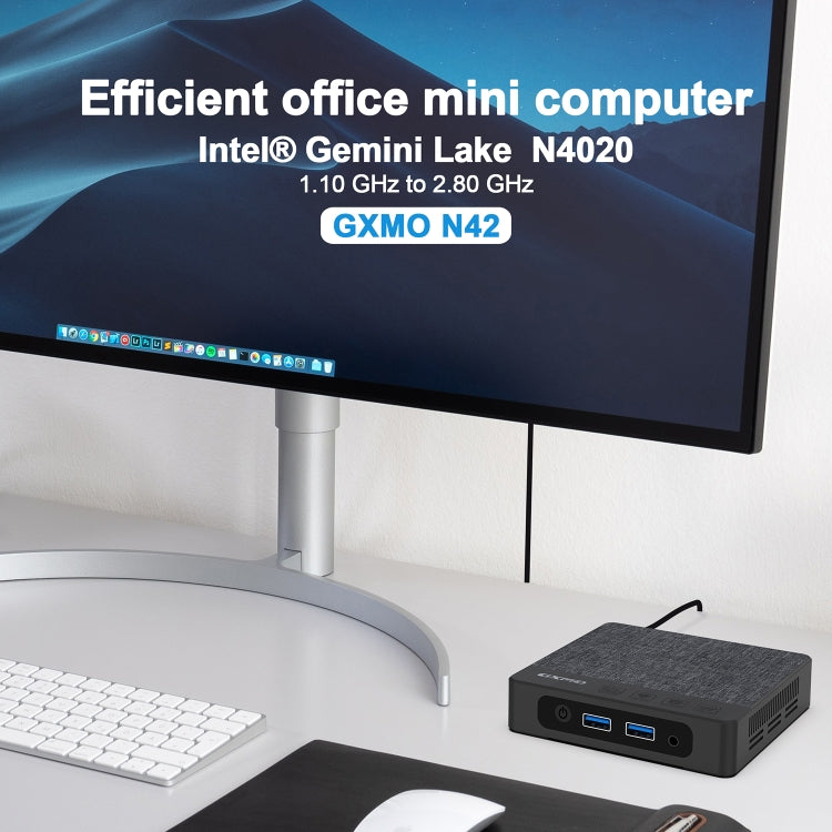 GXMO N42 Windows 11 Intel Gemini Lake N4020C Mini PC NVME SSD WiFi Mini Desktop Computer, Specification:6GB+64GB+256GB(Black) - free shipping - PMC TechLife - Order now!