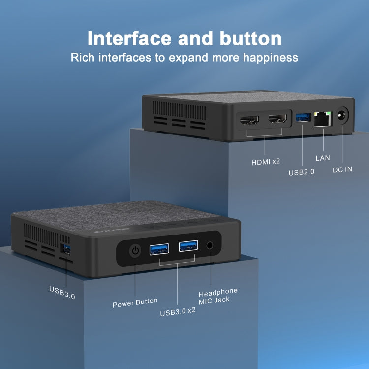 GXMO N42 Windows 11 Intel Gemini Lake N4020C Mini PC NVME SSD WiFi Mini Desktop Computer, Specification:6GB+64GB+256GB(Black) - free shipping - PMC TechLife - Order now!