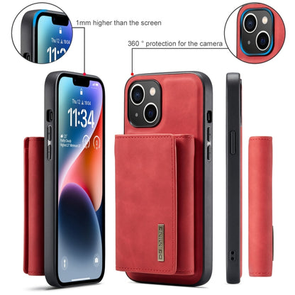 For iPhone 15 DG.MING M1 Series 3-Fold Multi Card Wallet Leather Phone Case(Red) - iPhone 15 Cases by DG.MING | Online Shopping South Africa | PMC Jewellery | Buy Now Pay Later Mobicred