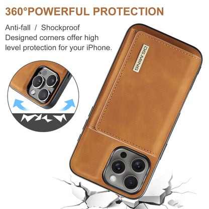 For iPhone 16 Pro Max DG.MING M1 Series 3-Fold Multi Card Wallet Leather Phone Case(Brown) - iPhone 16 Pro Max Cases by DG.MING | Online Shopping South Africa | PMC Jewellery | Buy Now Pay Later Mobicred