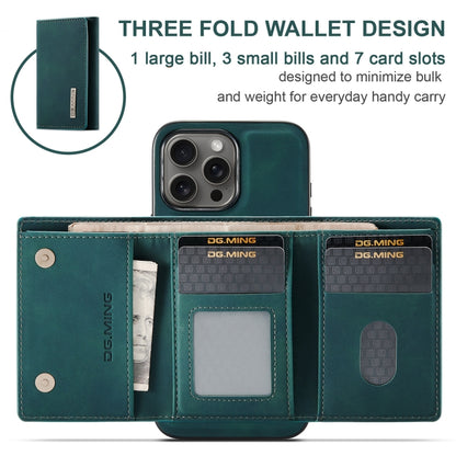 For iPhone 16 Pro Max DG.MING M1 Series 3-Fold Multi Card Wallet Leather Phone Case(Green) - iPhone 16 Pro Max Cases by DG.MING | Online Shopping South Africa | PMC Jewellery | Buy Now Pay Later Mobicred