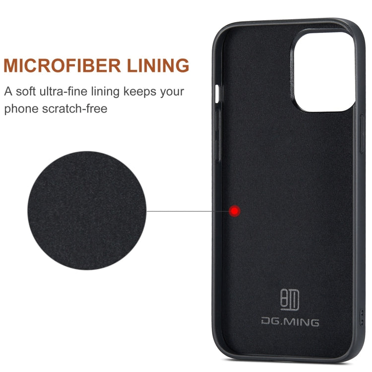 For iPhone 15 Pro DG.MING M2 Series 3-Fold Card Bag Wallet Leather Phone Case(Coffee) - iPhone 15 Pro Cases by DG.MING | Online Shopping South Africa | PMC TechLife | Buy Now Pay Later Mobicred