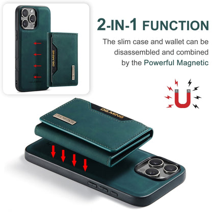 For iPhone 16 Pro DG.MING M2 Series 3-Fold Card Bag Wallet Leather Phone Case(Green) - iPhone 16 Pro Cases by DG.MING | Online Shopping South Africa | PMC Jewellery | Buy Now Pay Later Mobicred