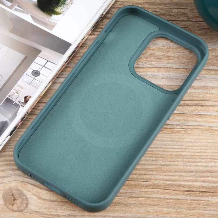 For iPhone 15 Pro Max MagSafe Liquid Silicone Phone Case(Deep Green) - iPhone 15 Pro Max Cases by PMC Jewellery | Online Shopping South Africa | PMC Jewellery