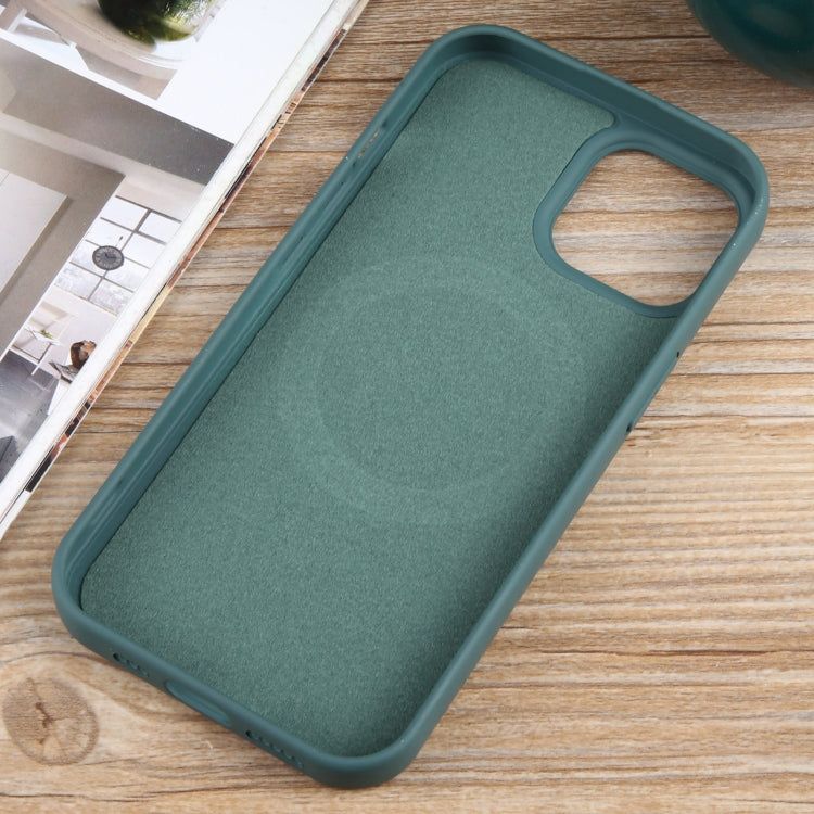 For iPhone 14 Plus MagSafe Liquid Silicone Phone Case(Deep Green) - iPhone 14 Plus Cases by PMC Jewellery | Online Shopping South Africa | PMC Jewellery