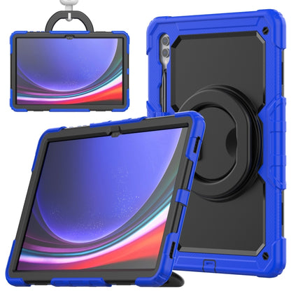 For Samsung Galaxy Tab S10 Ultra D Type Silicone Hybrid PC Tablet Case with Handle Holder(Blue) - Galaxy Tab S9 Ultra Cases by PMC Jewellery | Online Shopping South Africa | PMC Jewellery | Buy Now Pay Later Mobicred