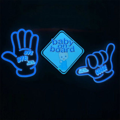 EL Luminous Car Stickers Cold Light Car Stickers Car Luminous Pattern Decoration(NO KISS) - Decorative Sticker by PMC Jewellery | Online Shopping South Africa | PMC Jewellery | Buy Now Pay Later Mobicred