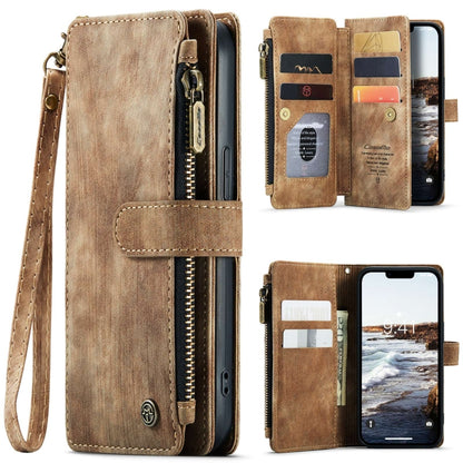 For iPhone 15 Plus CaseMe C30 Multifunctional Leather Phone Case(Brown) - iPhone 15 Plus Cases by CaseMe | Online Shopping South Africa | PMC Jewellery | Buy Now Pay Later Mobicred